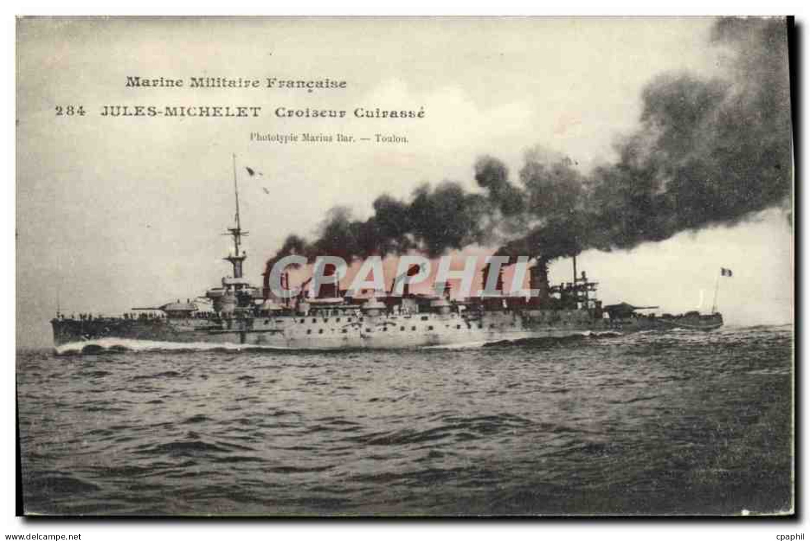 CPA Bateau Jules Michelet Croiseur Cuirasse - Guerra