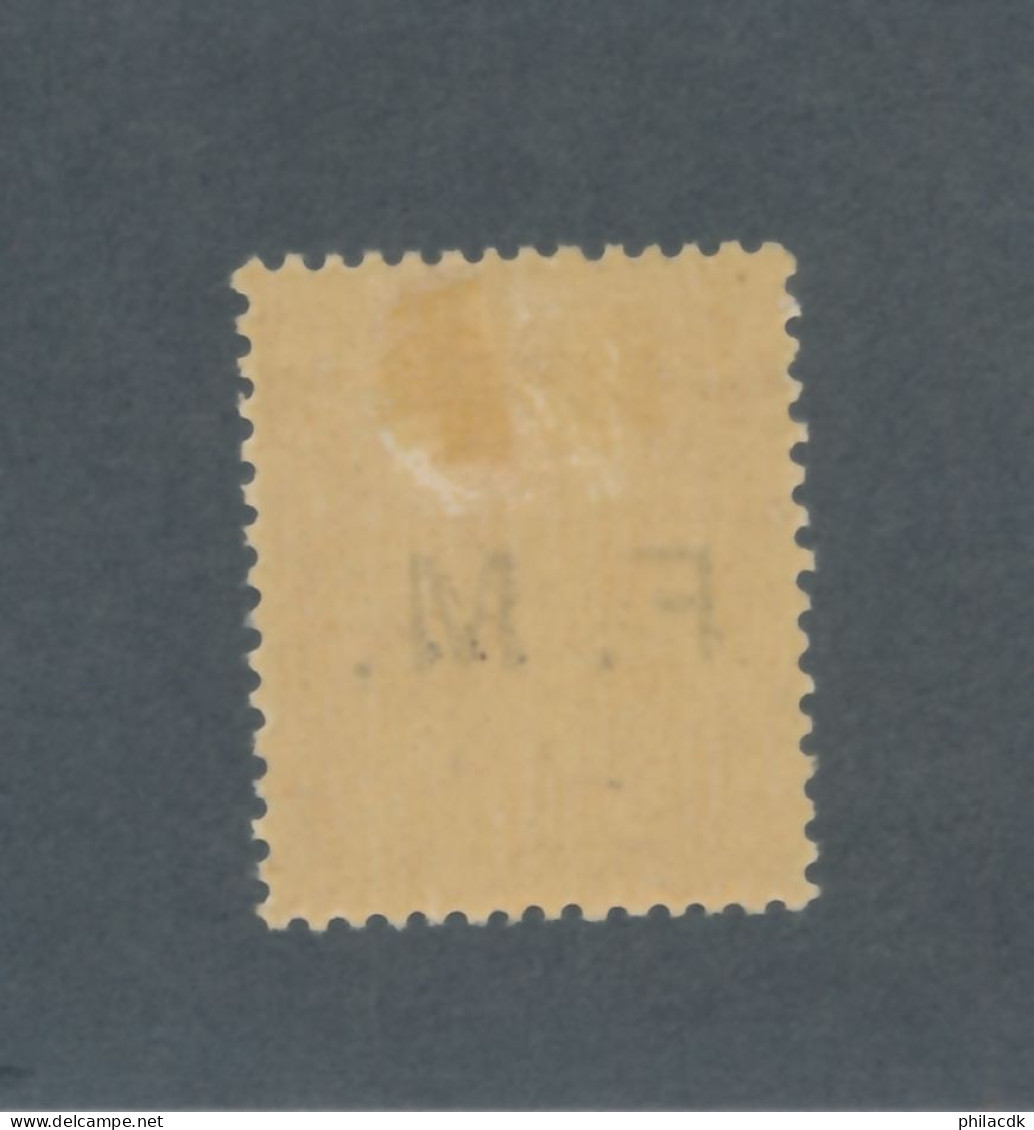 FRANCE - FRANCHISE MILITAIRE N° 1 NEUF* AVEC CHARNIERE - COTE : 85€ - 1901/04 - Military Postage Stamps