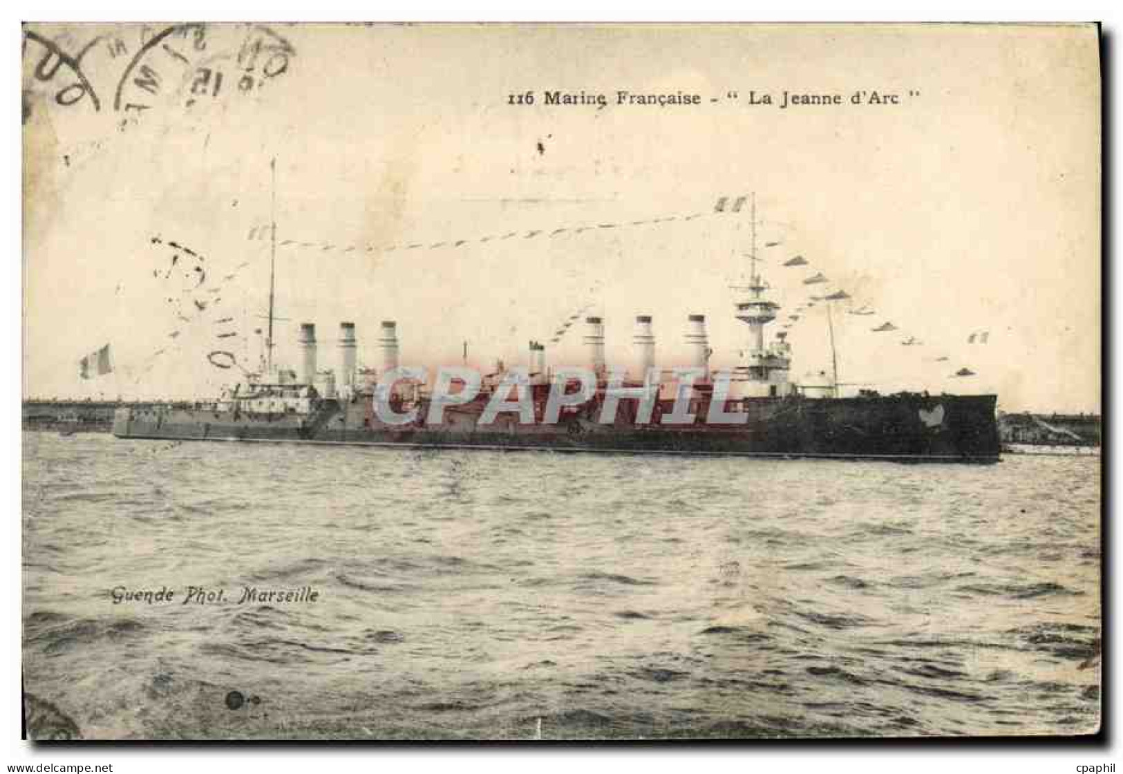 CPA Bateau La Jeanne D&#39Arc - Warships