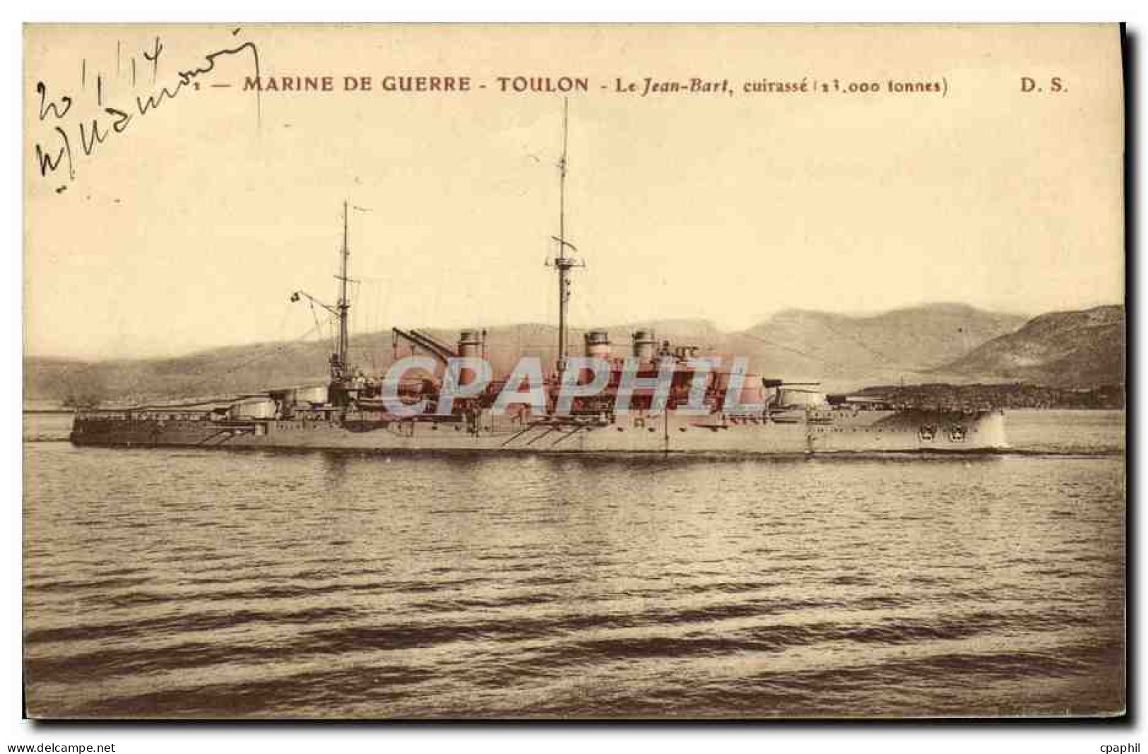 CPA Bateau Toulon Le Jean Bart Cuirasse - Guerre