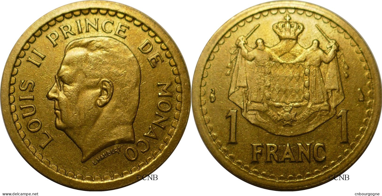 Monaco - Principauté - Louis II - 1 Franc ND (1945) - TTB+/AU50- Mon6733 - 1922-1949 Louis II.