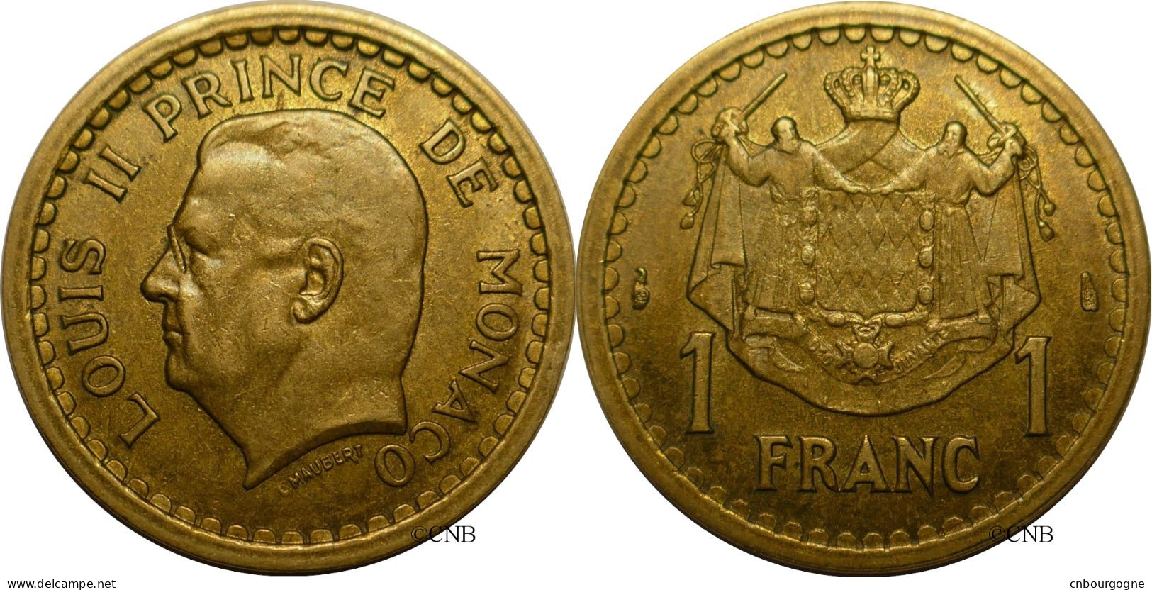 Monaco - Principauté - Louis II - 1 Franc ND (1945) - TTB+/AU50- Mon6735 - 1922-1949 Louis II.