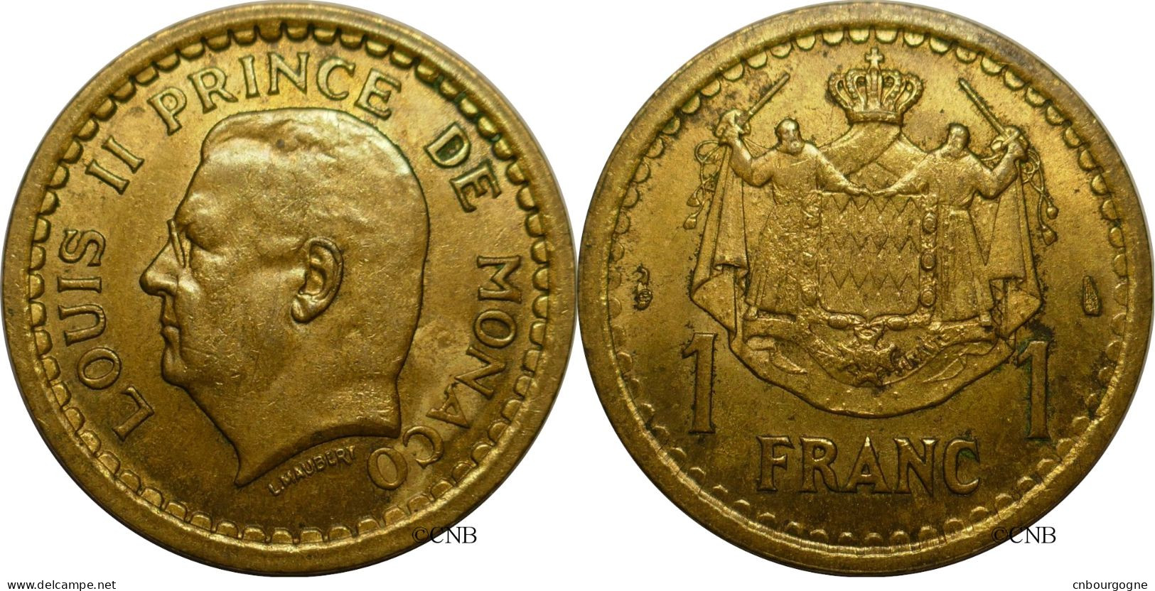 Monaco - Principauté - Louis II - 1 Franc ND (1945) - TTB+/AU50 - Mon6736 - 1922-1949 Louis II.