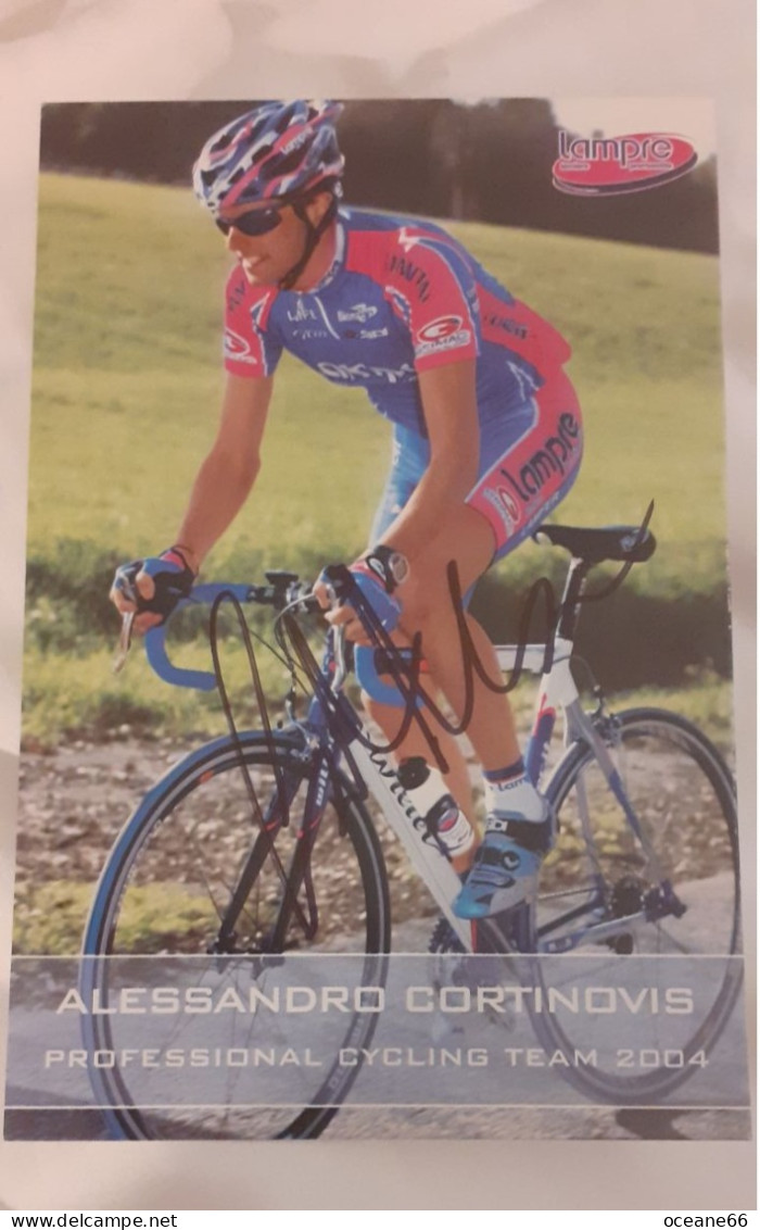 Autographe Alessandro Cortinivis Lampre 2004 - Cyclisme