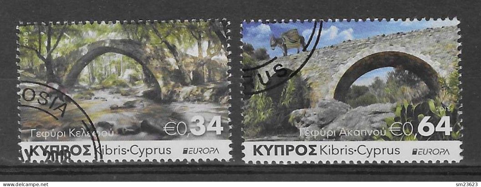 Zypern / Cyprus  2018 , EUROPA CEPT / Pontes / Brücken / Bridge - Gestempelt / Fine Used / (o) - 2018