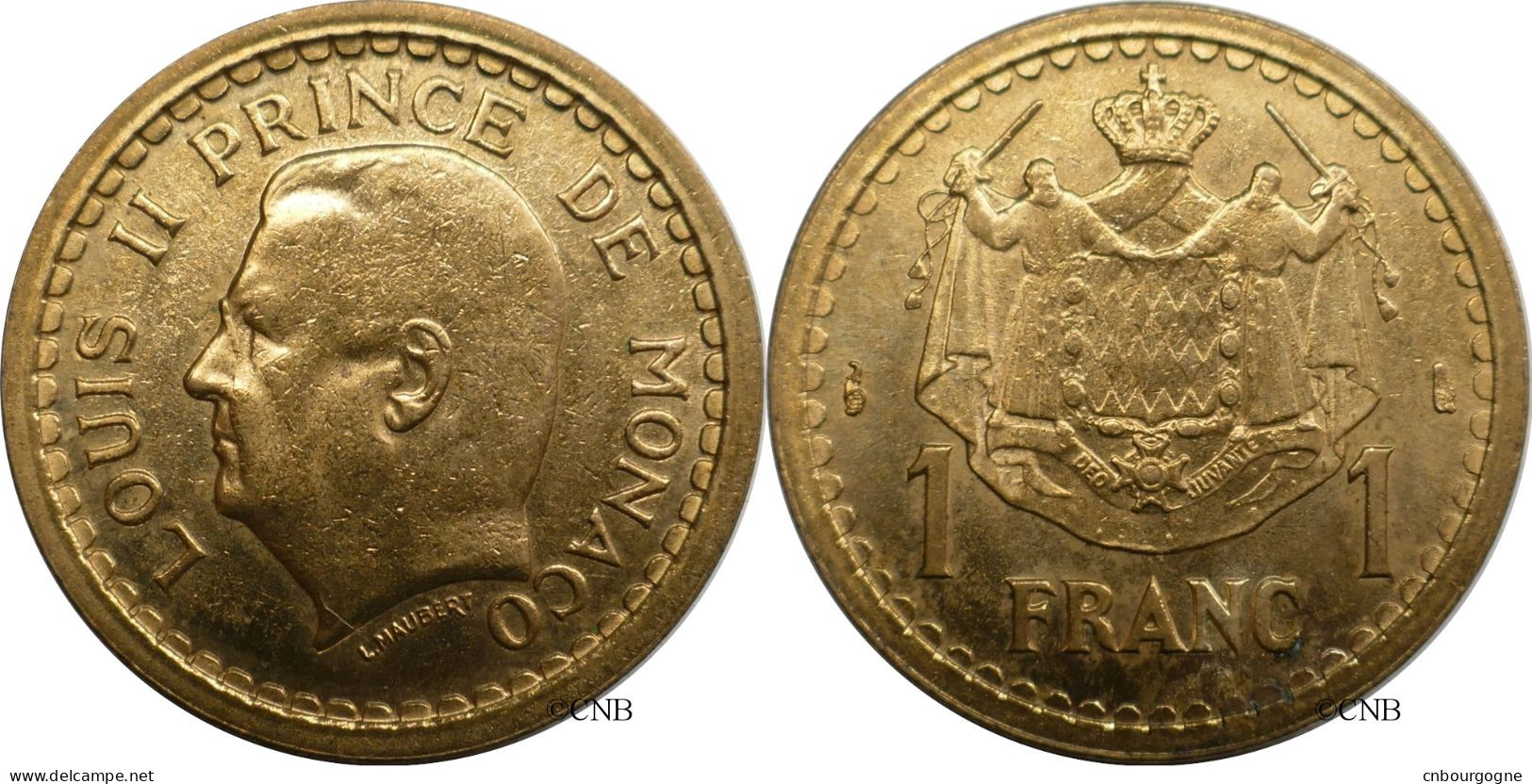 Monaco - Principauté - Louis II - 1 Franc ND (1945) - SUP/AU55 - Mon6533 - 1922-1949 Louis II.