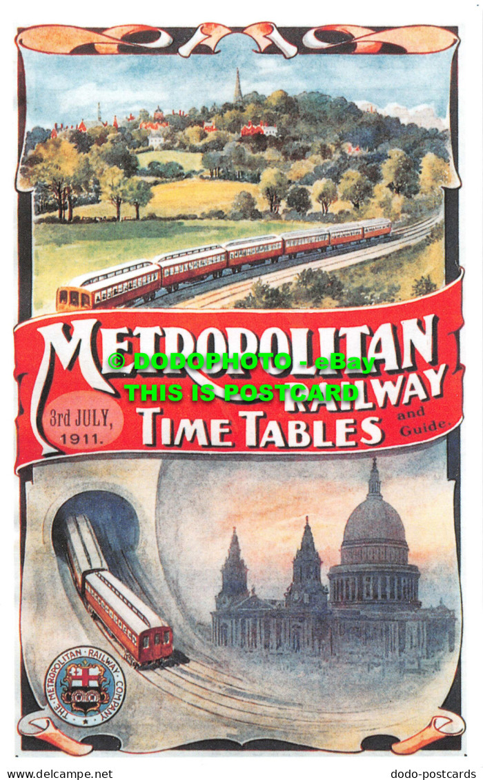 R541729 Metropolitan Railway Time Tables And Guide. Dalkeith Publishing. Card No - Welt