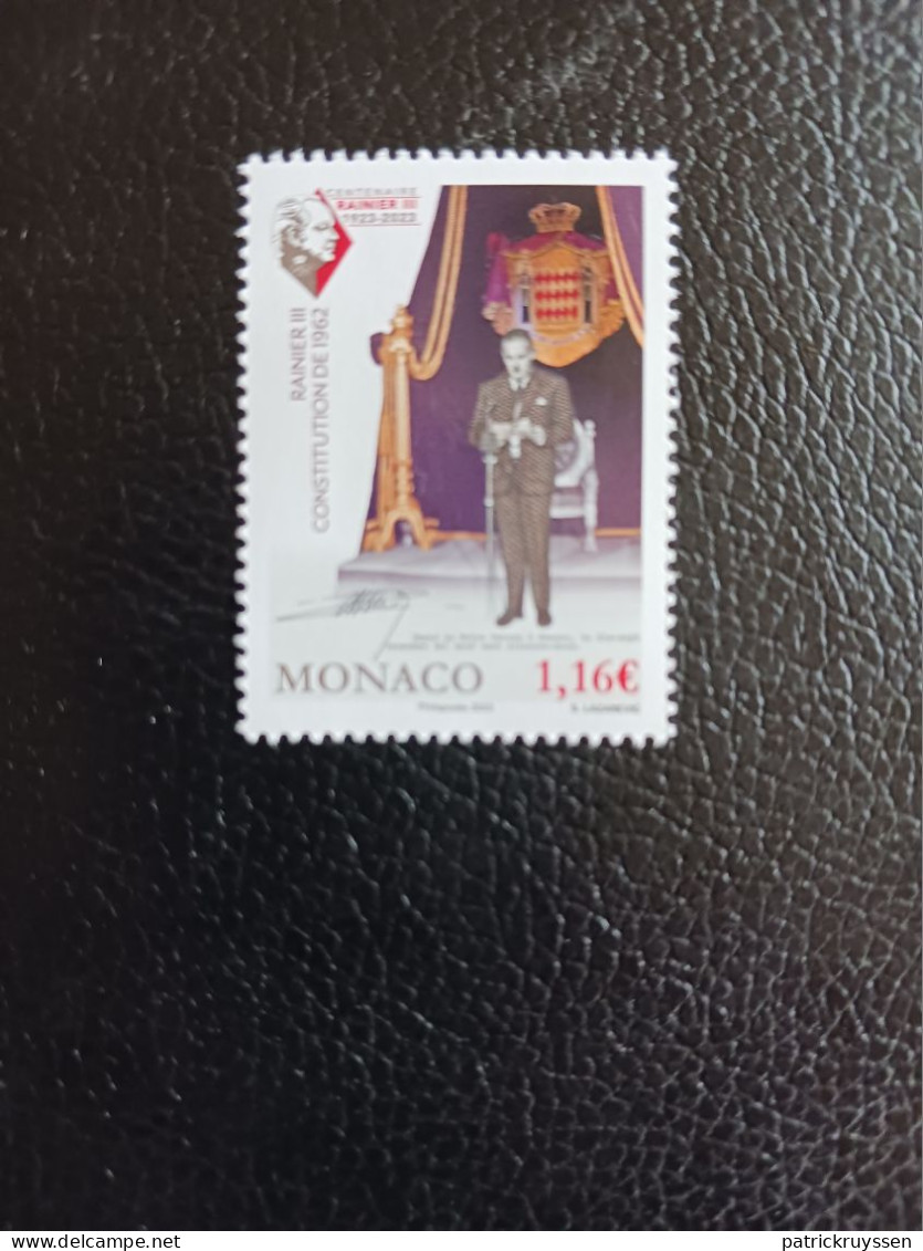 Monaco 2023 Prince RAINIER III Royalty Constitution 1962 Rule Of Law1911 1v Mnh - Nuovi