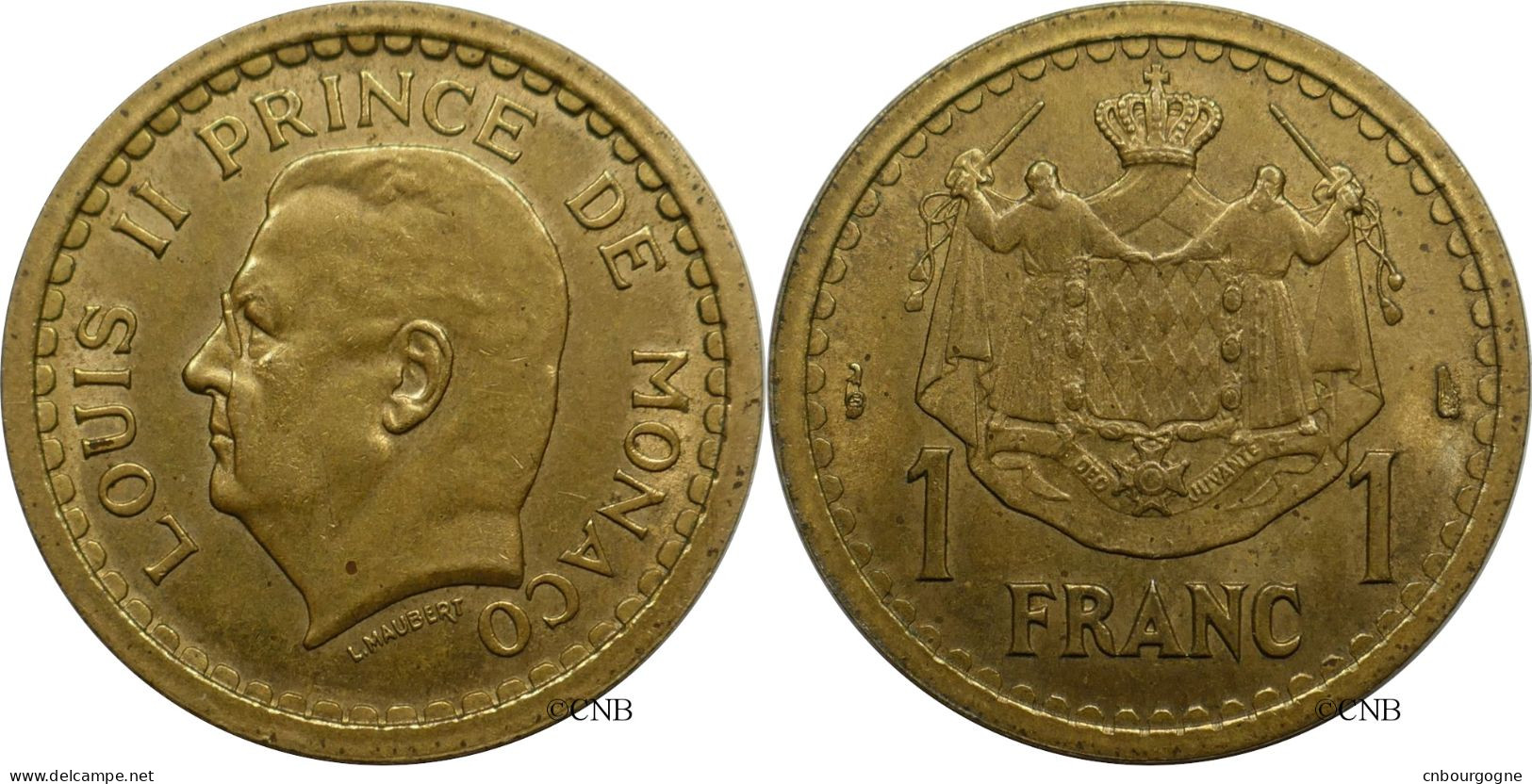Monaco - Principauté - Louis II - 1 Franc ND (1945) - SUP/AU58 - Mon6129 - 1922-1949 Louis II.