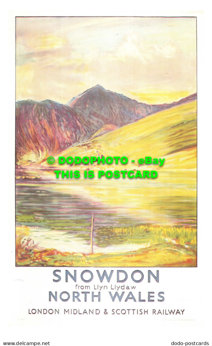 R541742 Snowdon From Llyn Llydaw. North Wales. London Midland And Scottish Railw - Other & Unclassified