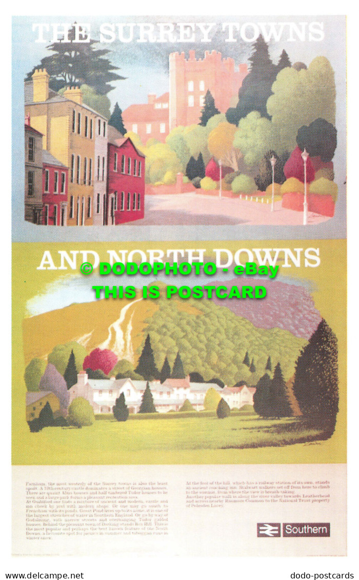 R542014 The Surrey Towns. And North Downs. Dalkeith Picture Postcard No. 586. Mu - Welt