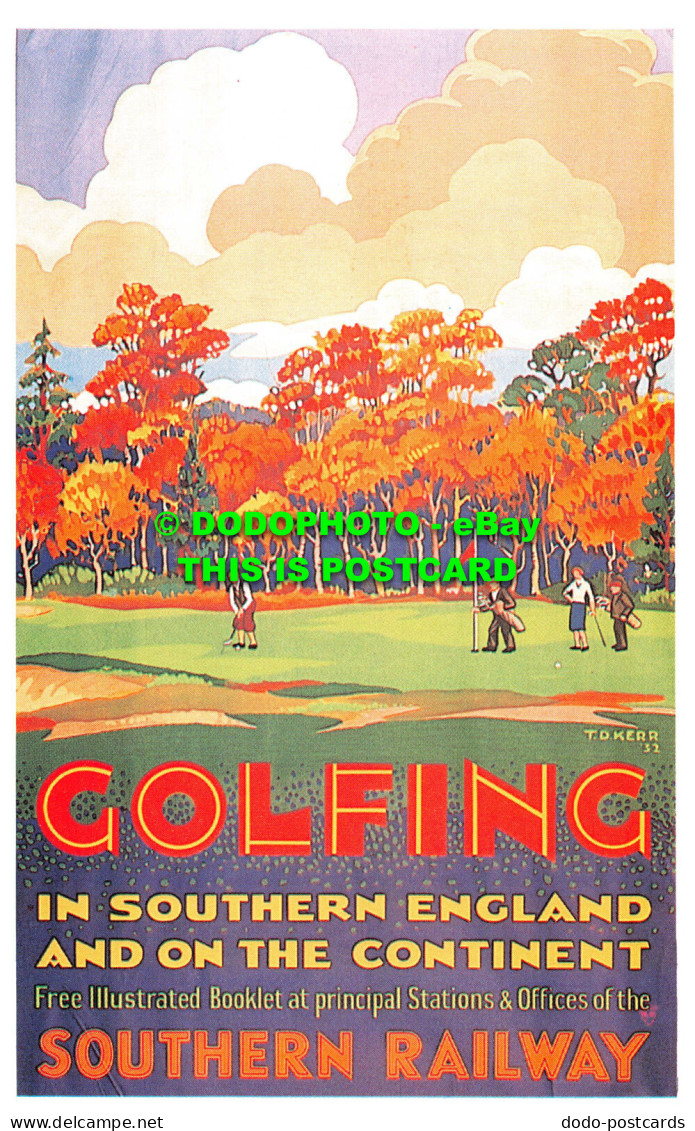 R542020 Golfing In Southern England And On The Continent. Southern Railway. Dalk - Welt