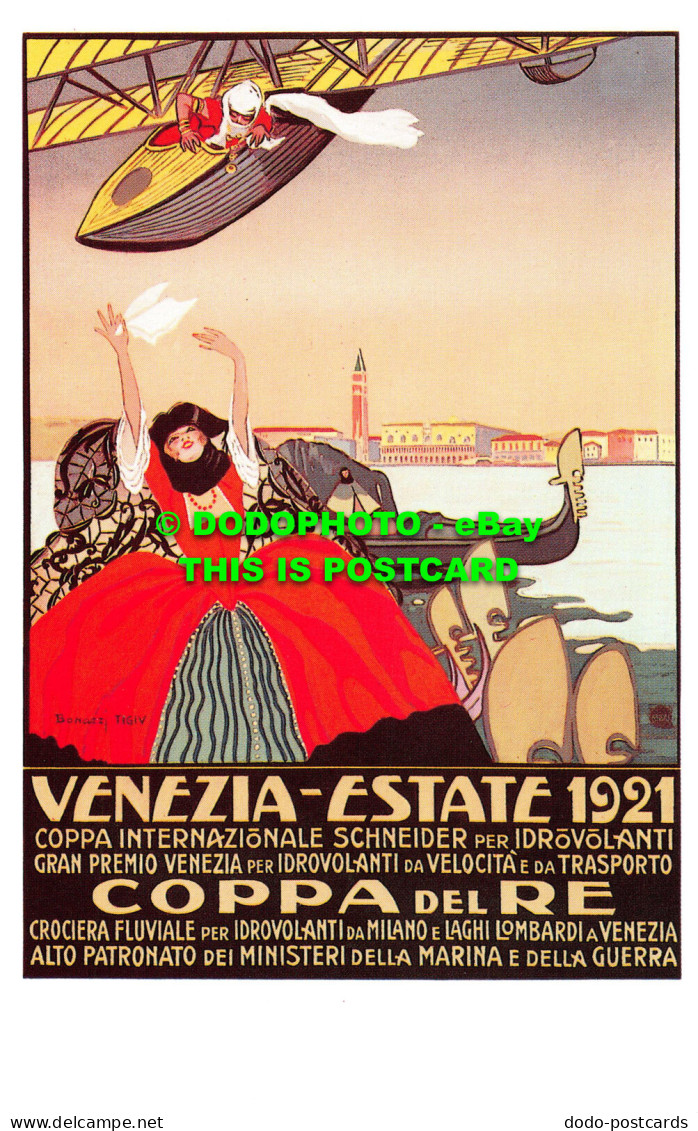 R542026 Venezia. Estate 1921. Coppa Del Re. Dalkeith Poster Card P 267. Bonazzi - Welt