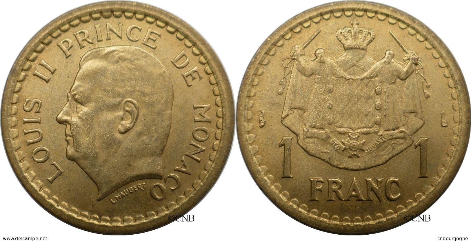 Monaco - Principauté - Louis II - 1 Franc ND (1945) - SUP/AU58 - Mon6536 - 1922-1949 Louis II.