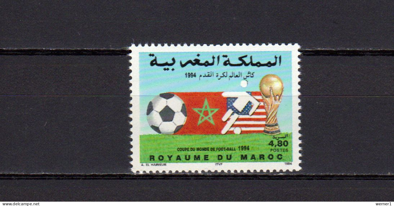 Morocco 1994 Football Soccer World Cup Stamp MNH - 1994 – Estados Unidos