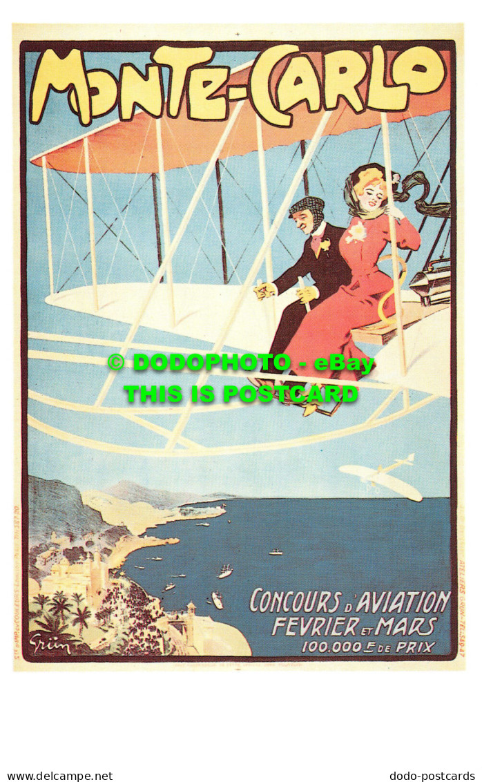 R542028 Monte Carlo. Concours D Aviation. Fevrier Et Mars. Dalkeith Poster Card - Welt