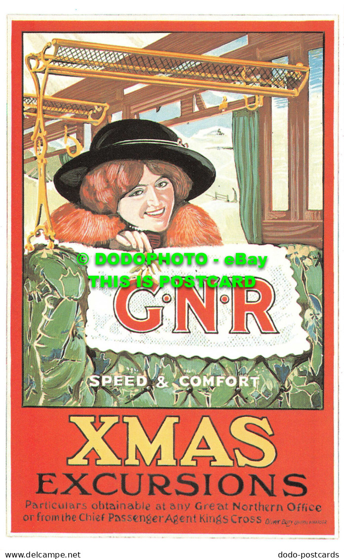 R542044 Xmas Excursions. G. N. R. Speed And Comfort. Dalkeith Picture Postcard N - Welt