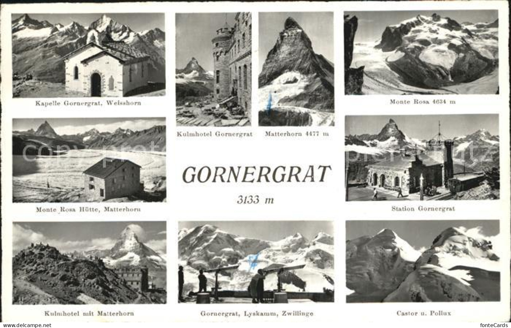 12563230 Gornergrat Zermatt Kapelle Monte Rosa Huette Kulmhotel Matterhorn Casto - Autres & Non Classés