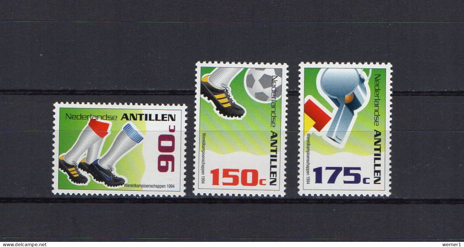 Netherlands Antilles 1994 Football Soccer World Cup Set Of 3 MNH - 1994 – Stati Uniti