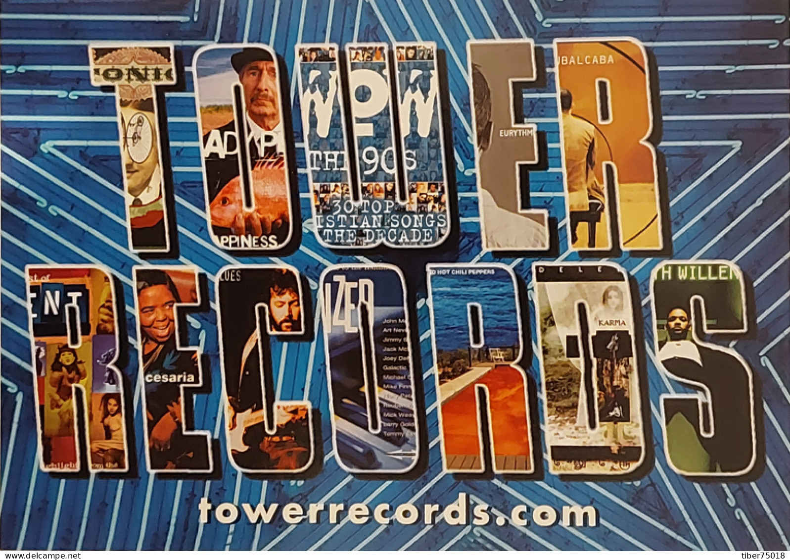 Carte Postale (Tower Records) Illustration : Carolyn Hazard - Reclame
