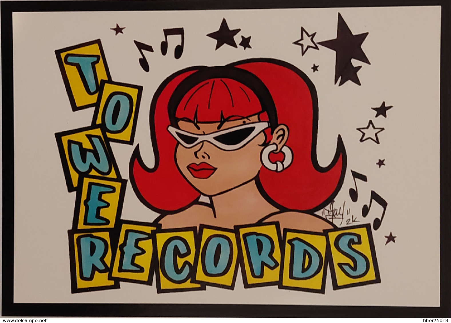Carte Postale (Tower Records) Illustration : Ajay - Reclame
