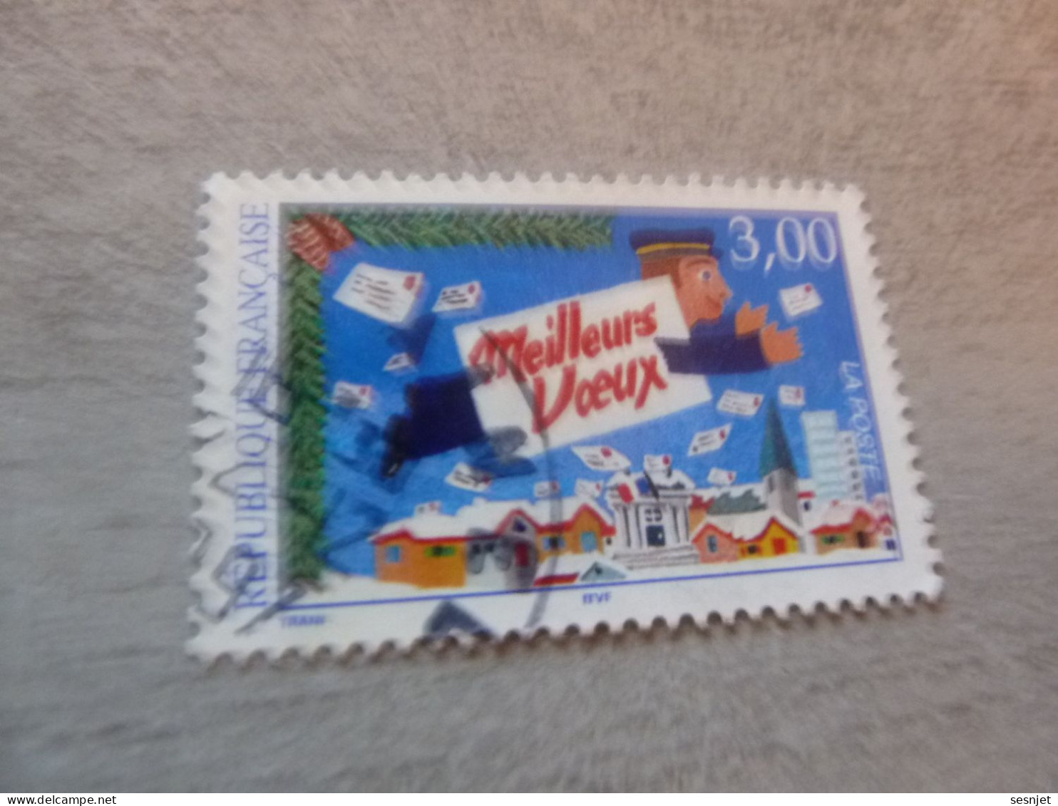 Meilleurs Voeux Du Facteur - 3f. - Yt 3125 - Multicolore - Oblitéré - Année 1997 - - Used Stamps