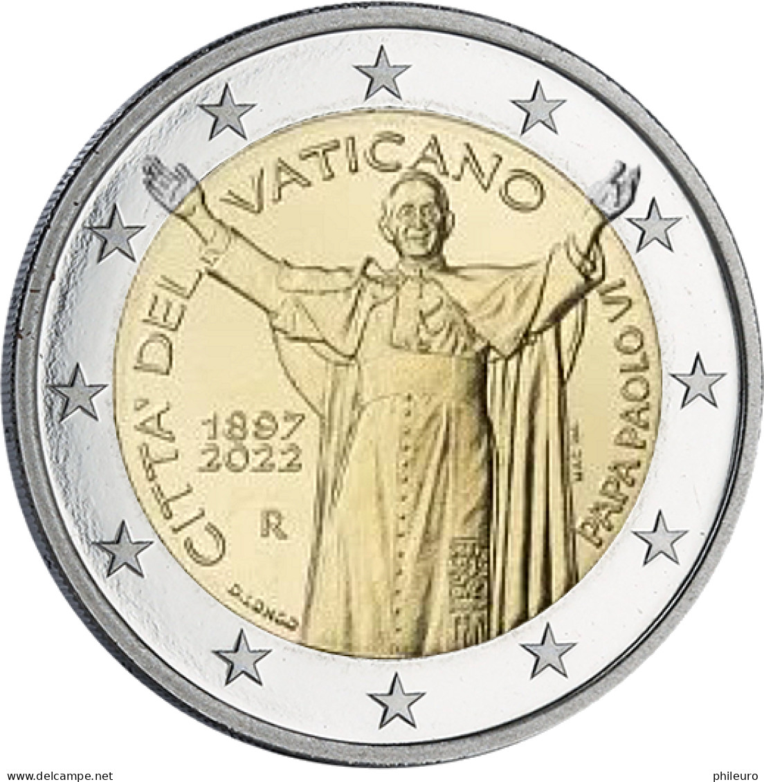 Vatican 2022 : 2 Euro Commémorative  "125 Ans De La Naissance De Paul VI' (BE En Coffret) - DISPO EN FRANCE - Vaticano (Ciudad Del)