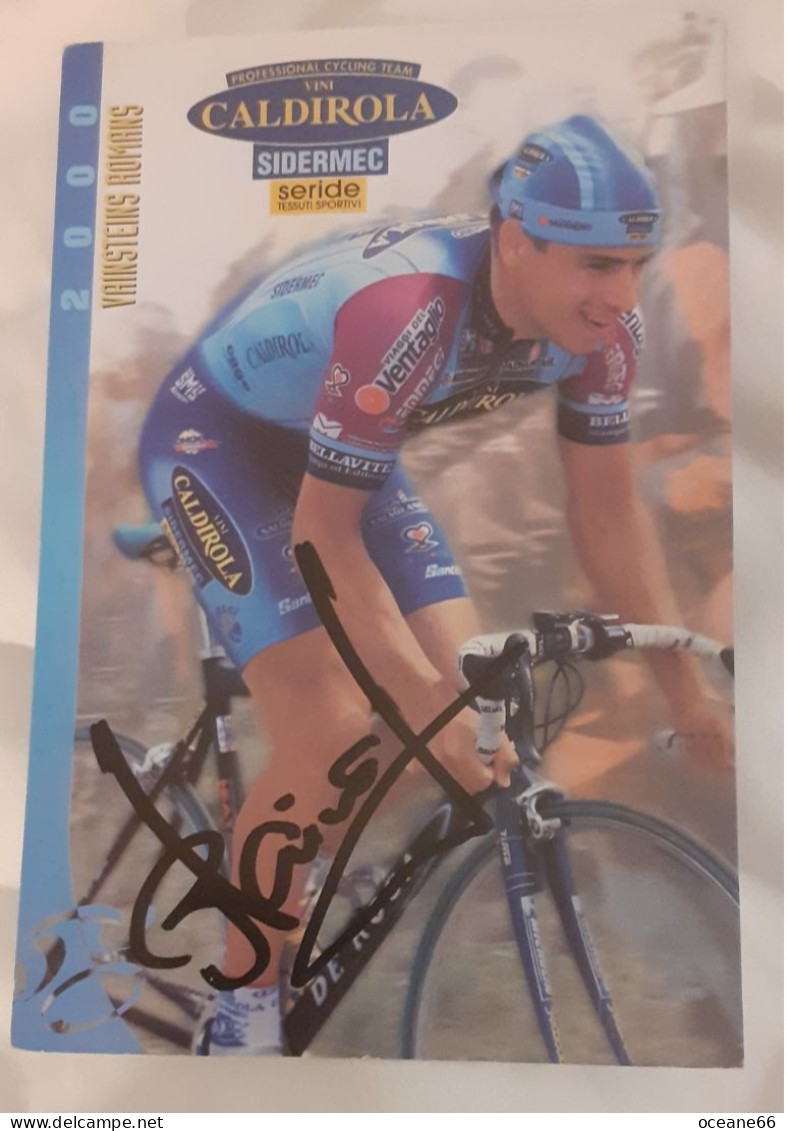 Autographe Romans Vainsteins Vini Caldirola 2000 - Radsport