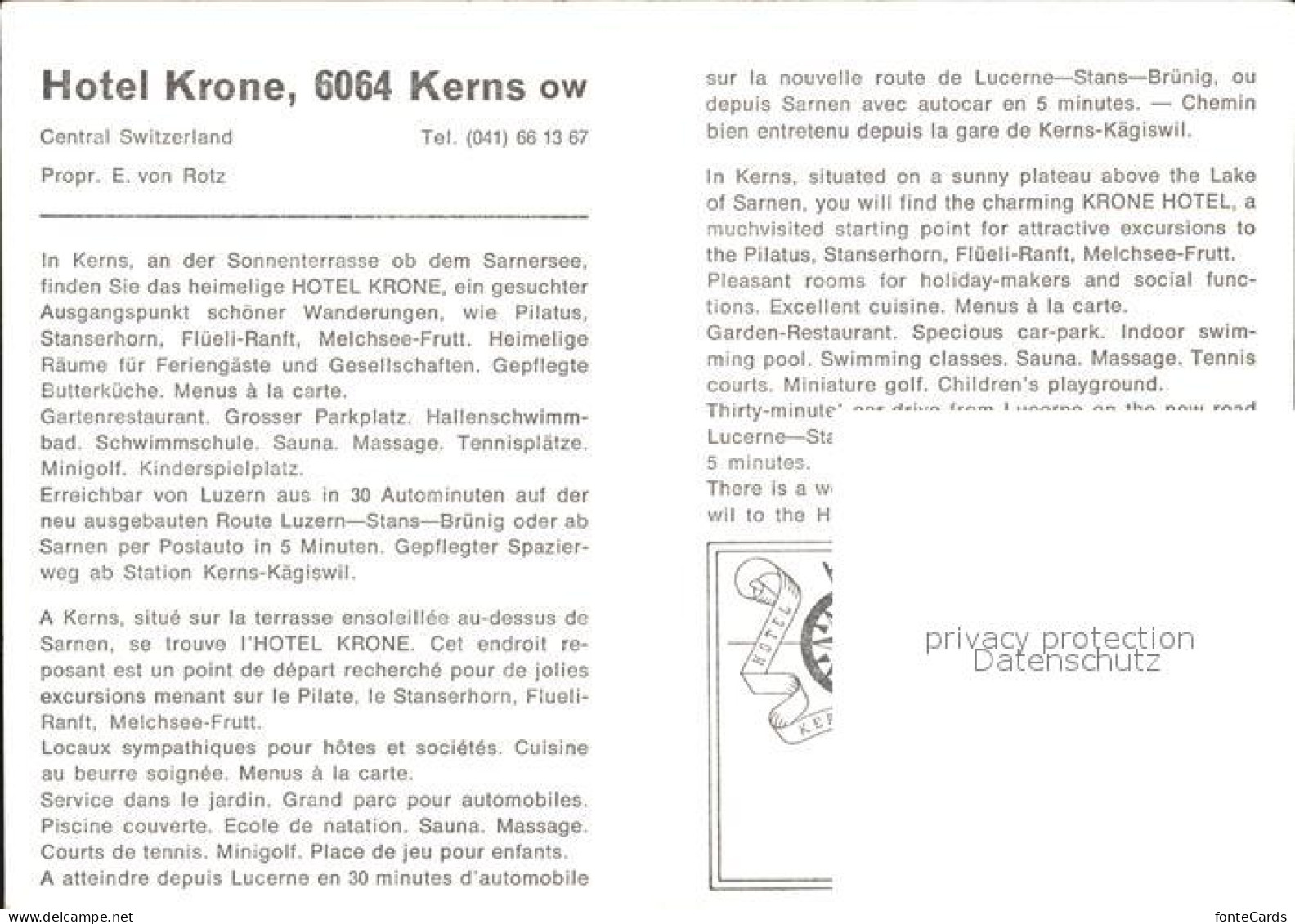 12536710 Kerns Hotel Krone  Kerns - Sonstige & Ohne Zuordnung