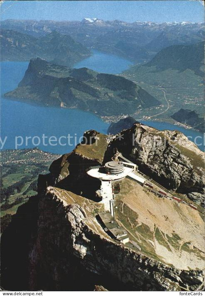 12534571 Pilatus Kulm Fliegeraufnahme Blick Auf Den Vierwaldstaettersee Buergens - Altri & Non Classificati