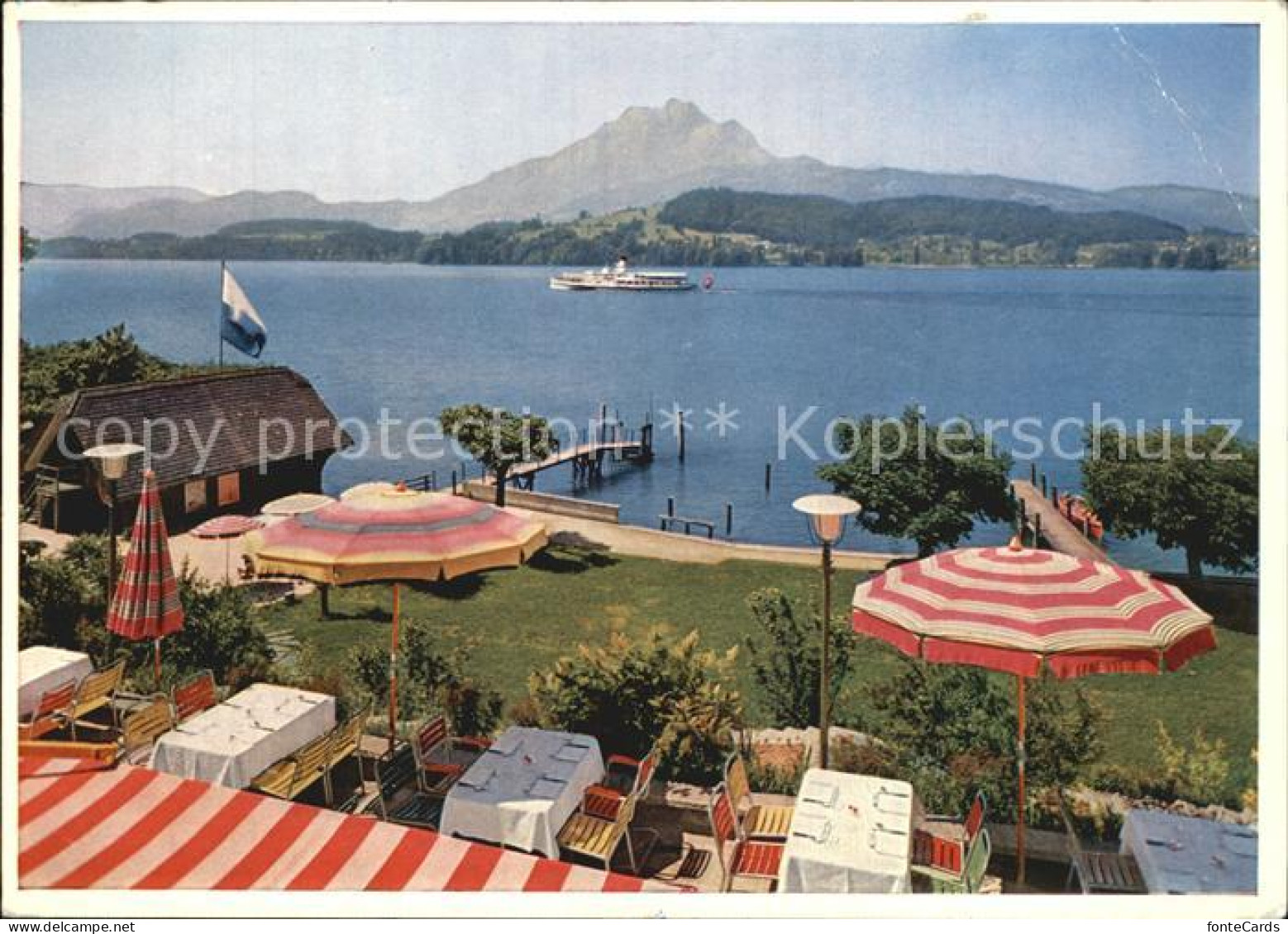 12534100 Luzern Seeburg Hermitage Hotel Restaurant Am See Vierwaldstaettersee Fa - Sonstige & Ohne Zuordnung