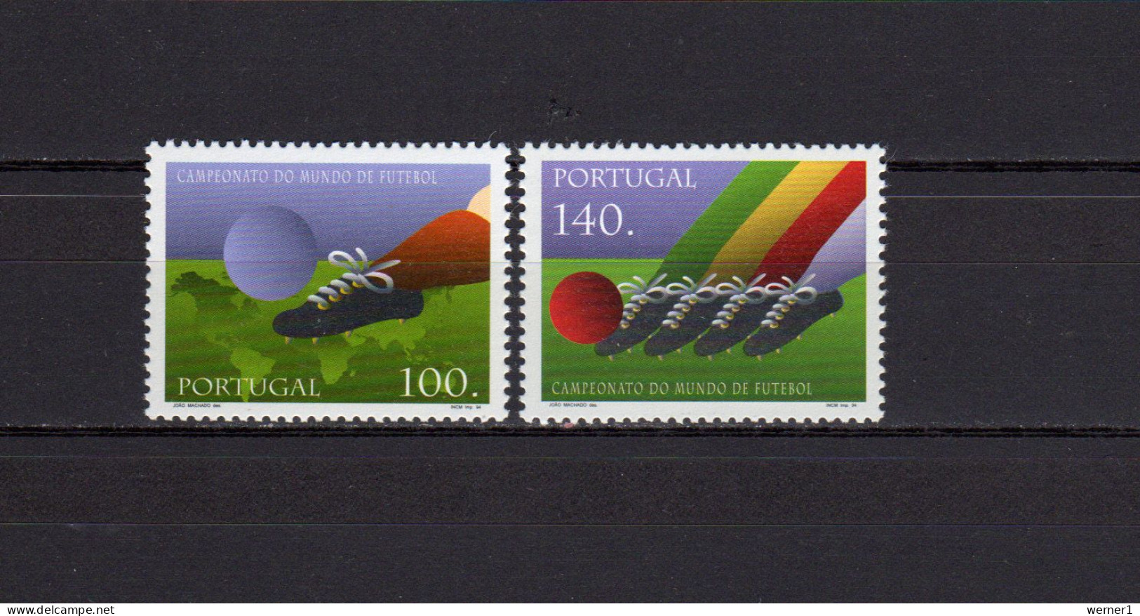 Portugal 1994 Football Soccer World Cup Set Of 2 MNH - 1994 – Stati Uniti