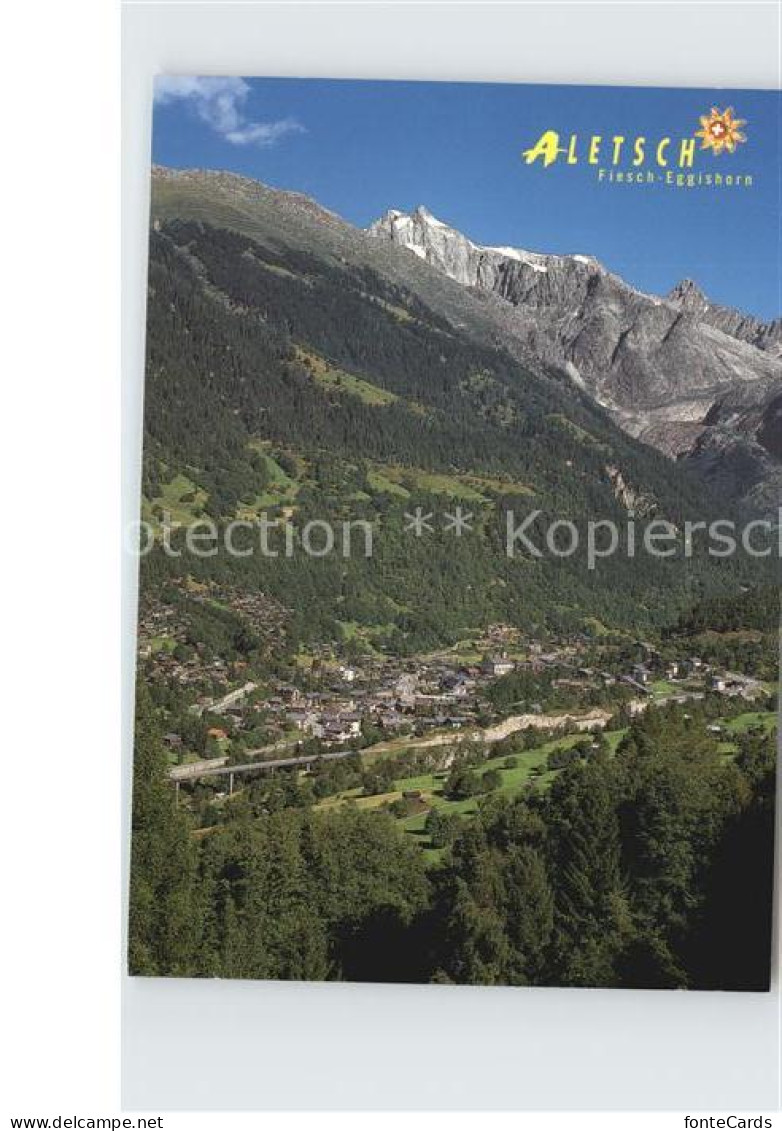 12526790 Fiesch Aletsch Wannenhorn Finsteraarhorn Walliser Alpen Fiesch - Autres & Non Classés
