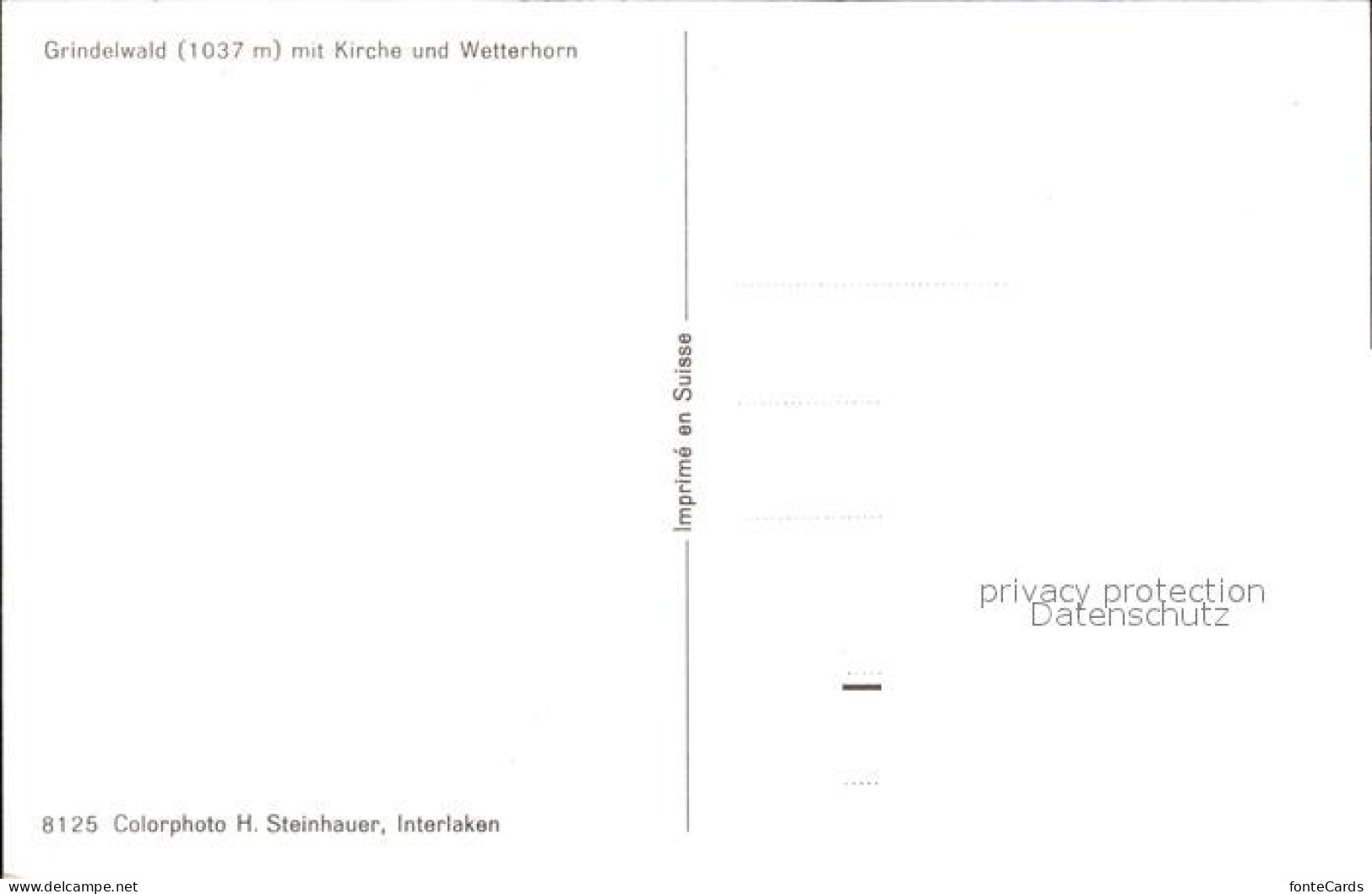 12525530 Grindelwald Kirche Wetterhorn Grindelwald - Autres & Non Classés