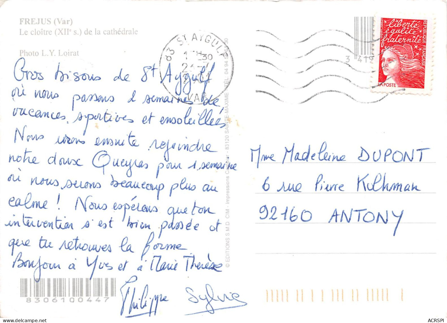 FREJUS Le Cloitre De La Cathedrale  22(scan Recto-verso) MA2113 - Toulon