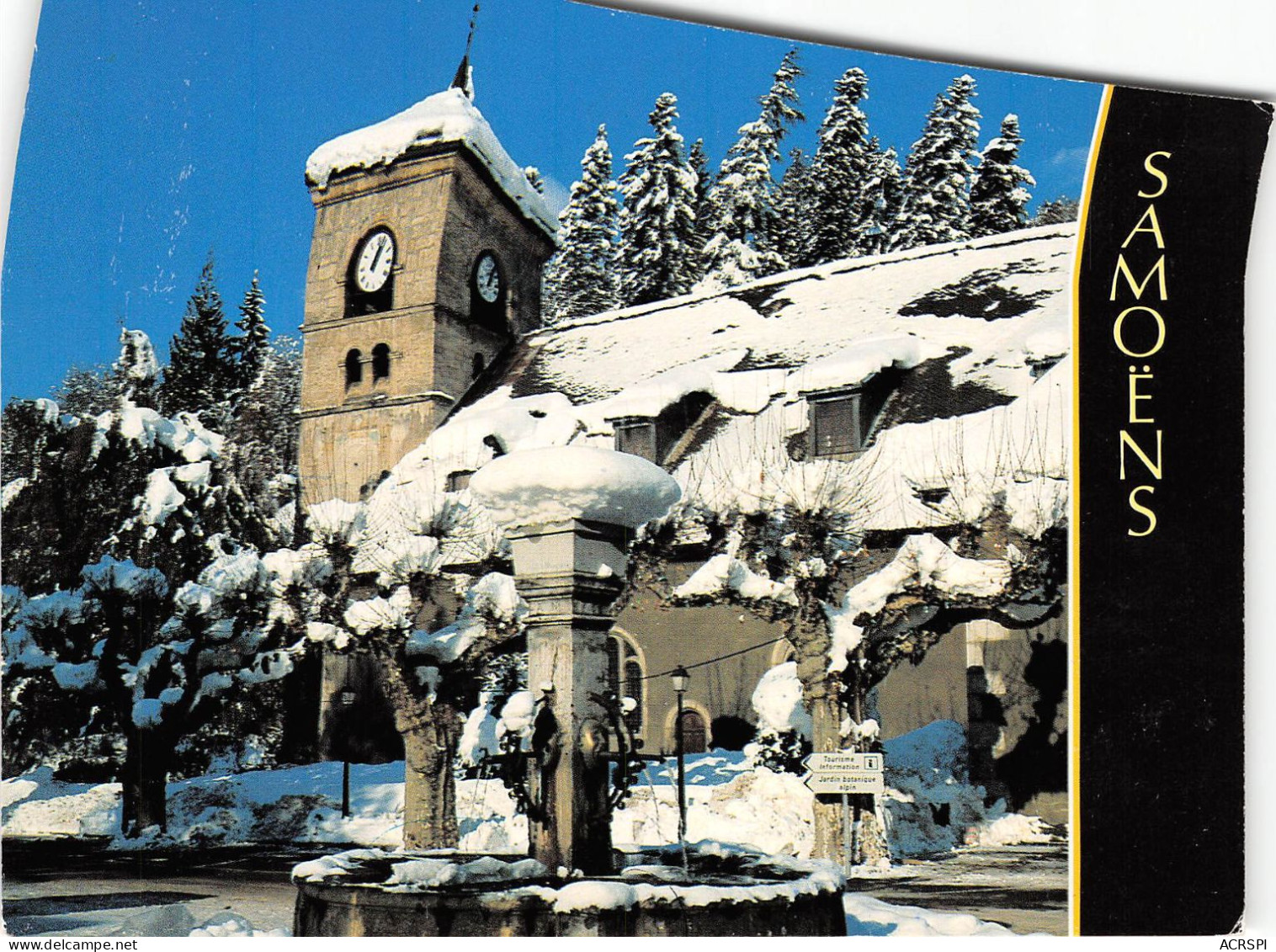 SAMOENS La Fontaine Et L Eglise 20(scan Recto-verso) MA2114 - Samoëns