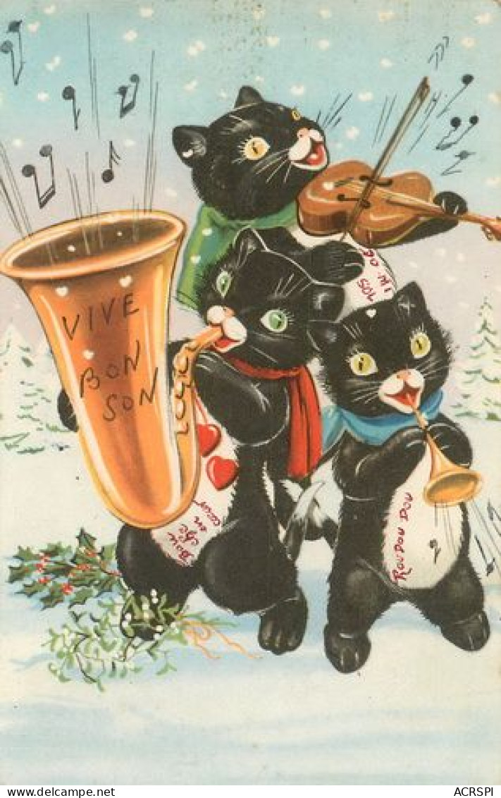 CHATS Musiciens  60 (scan Recto-verso)MA2111Bis - Chats