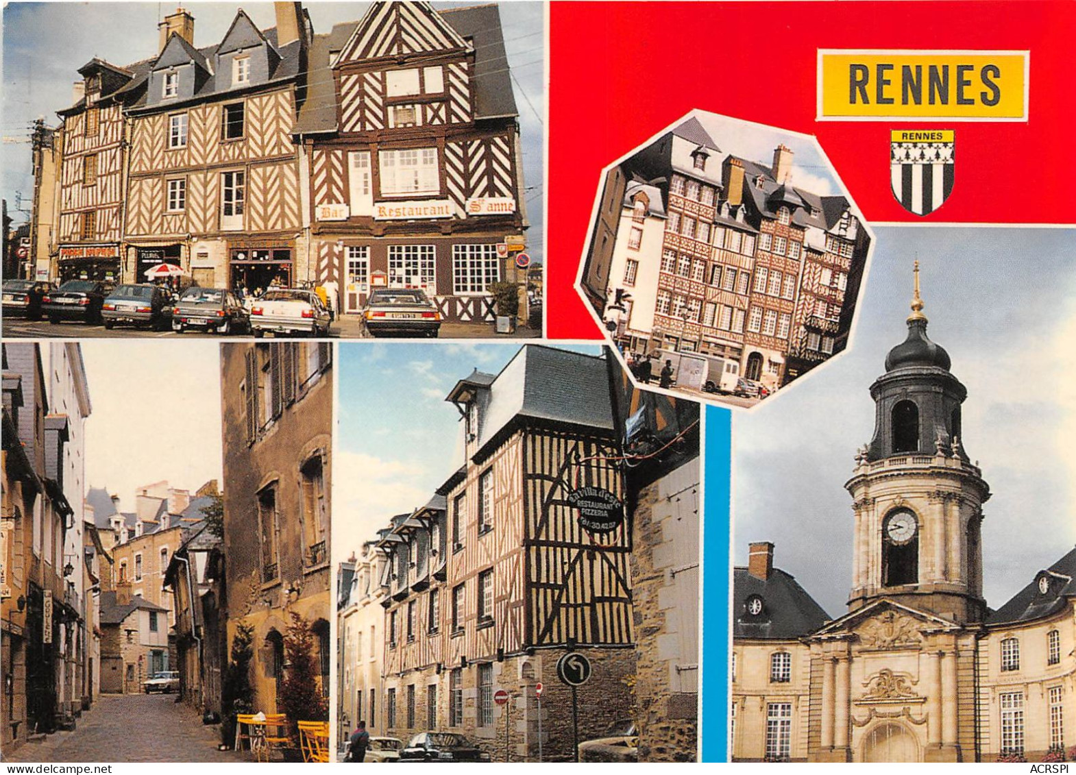 RENNES La Vieille Ville Avec Ses Maisons A Colombages 15(scan Recto-verso) MA2111 - Rennes