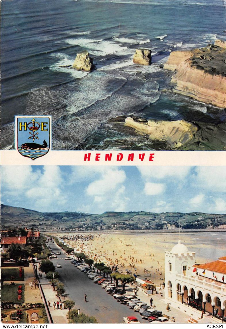 HENDAYE Les  Jumeaux La Plage Au Fond L Espagne 23(scan Recto-verso) MA2108 - Hendaye