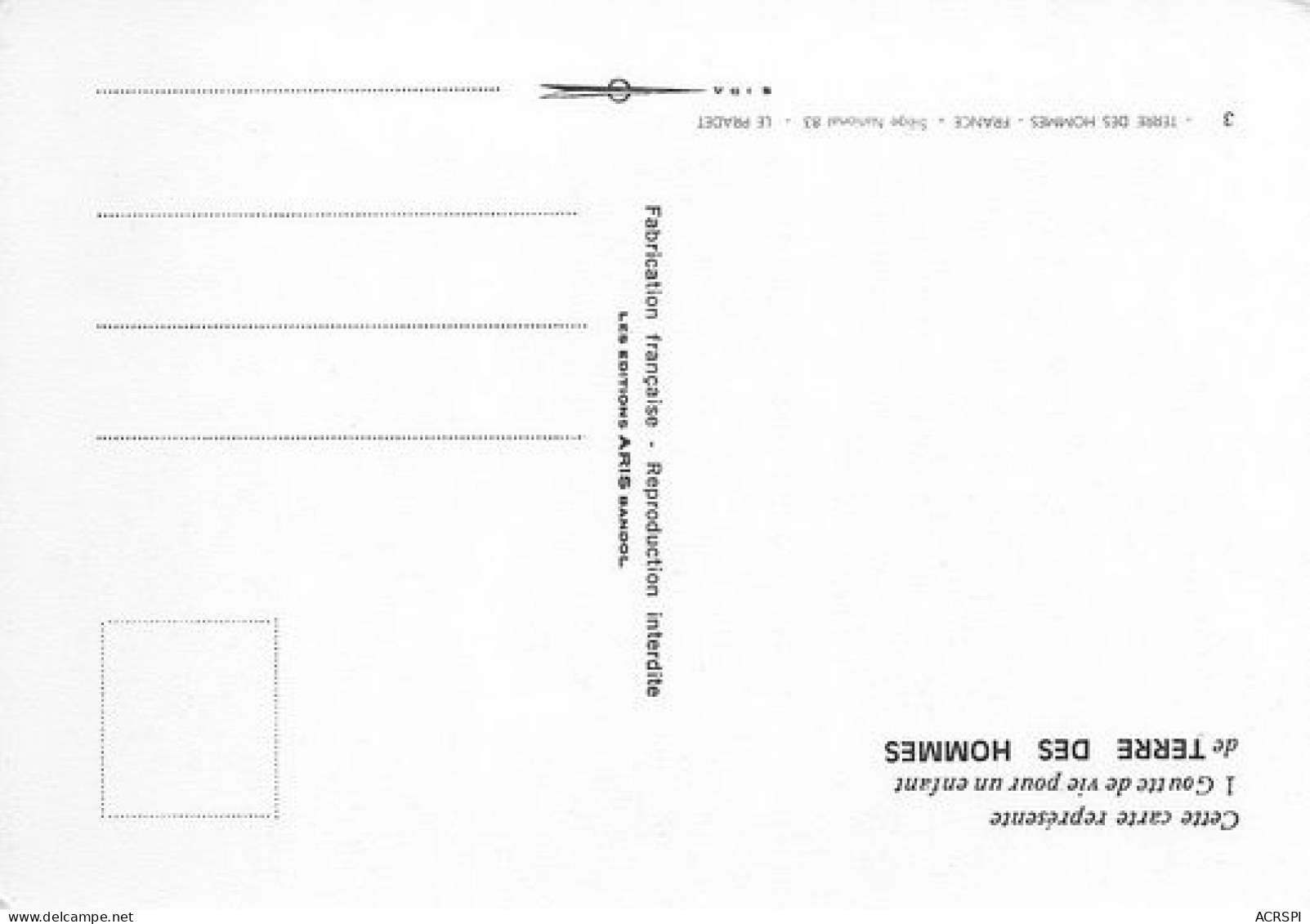 LE PRADET Terre Des Hommes Une Goutte De Vie 22 (scan Recto Verso)MA2100BIS - Le Pradet