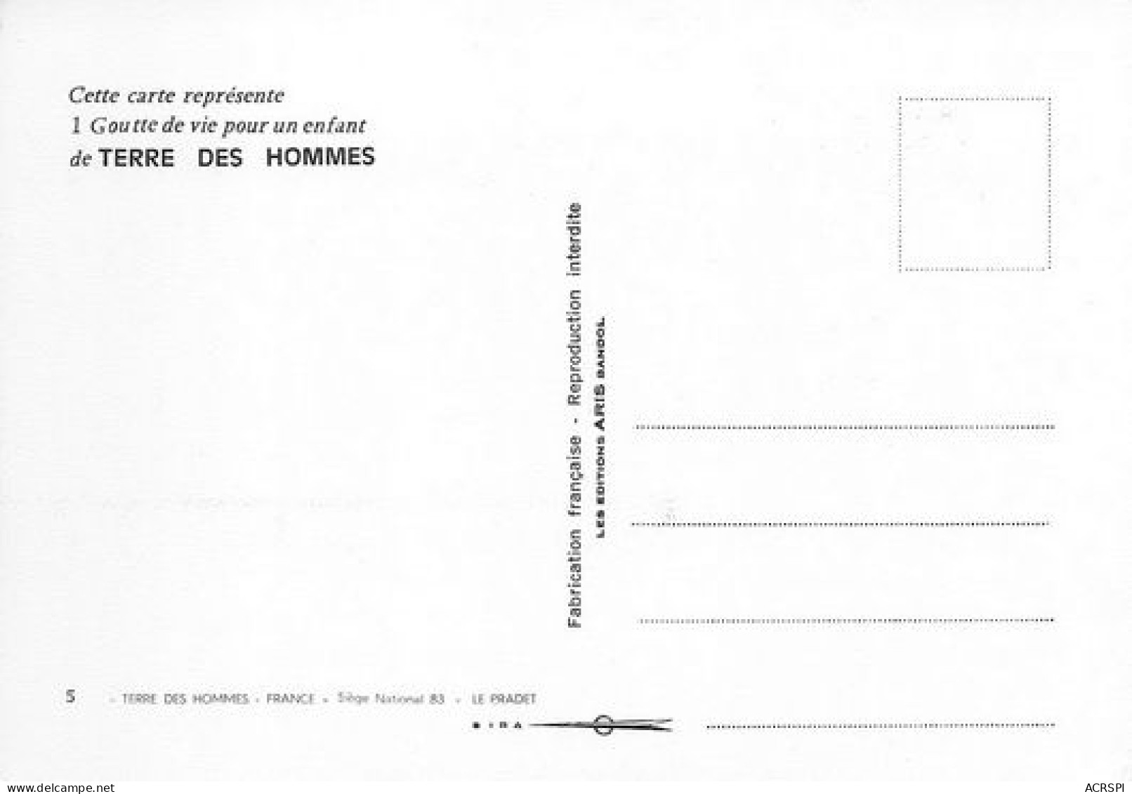 LE PRADET Terre Des Hommes Une Goutte De Vie 17 (scan Recto Verso)MA2100BIS - Le Pradet