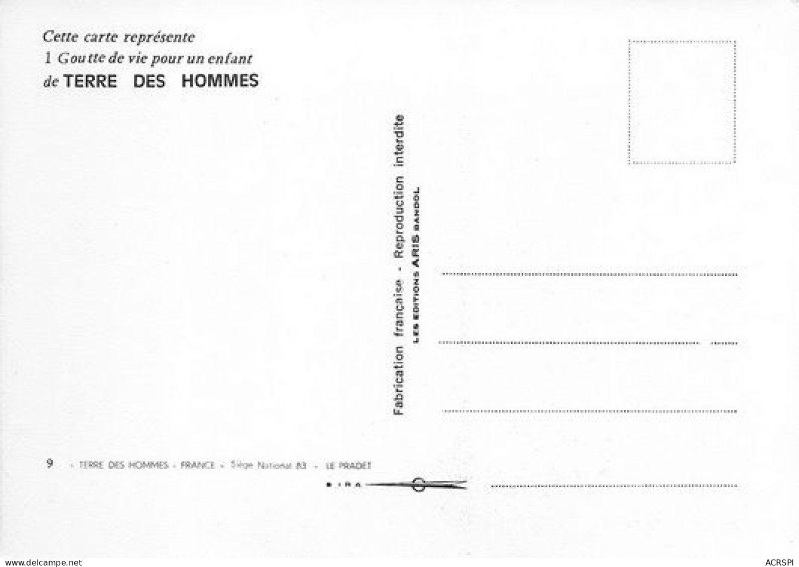 LE PRADET Terre Des Hommes Une Goutte De Vie 19 (scan Recto Verso)MA2100BIS - Le Pradet