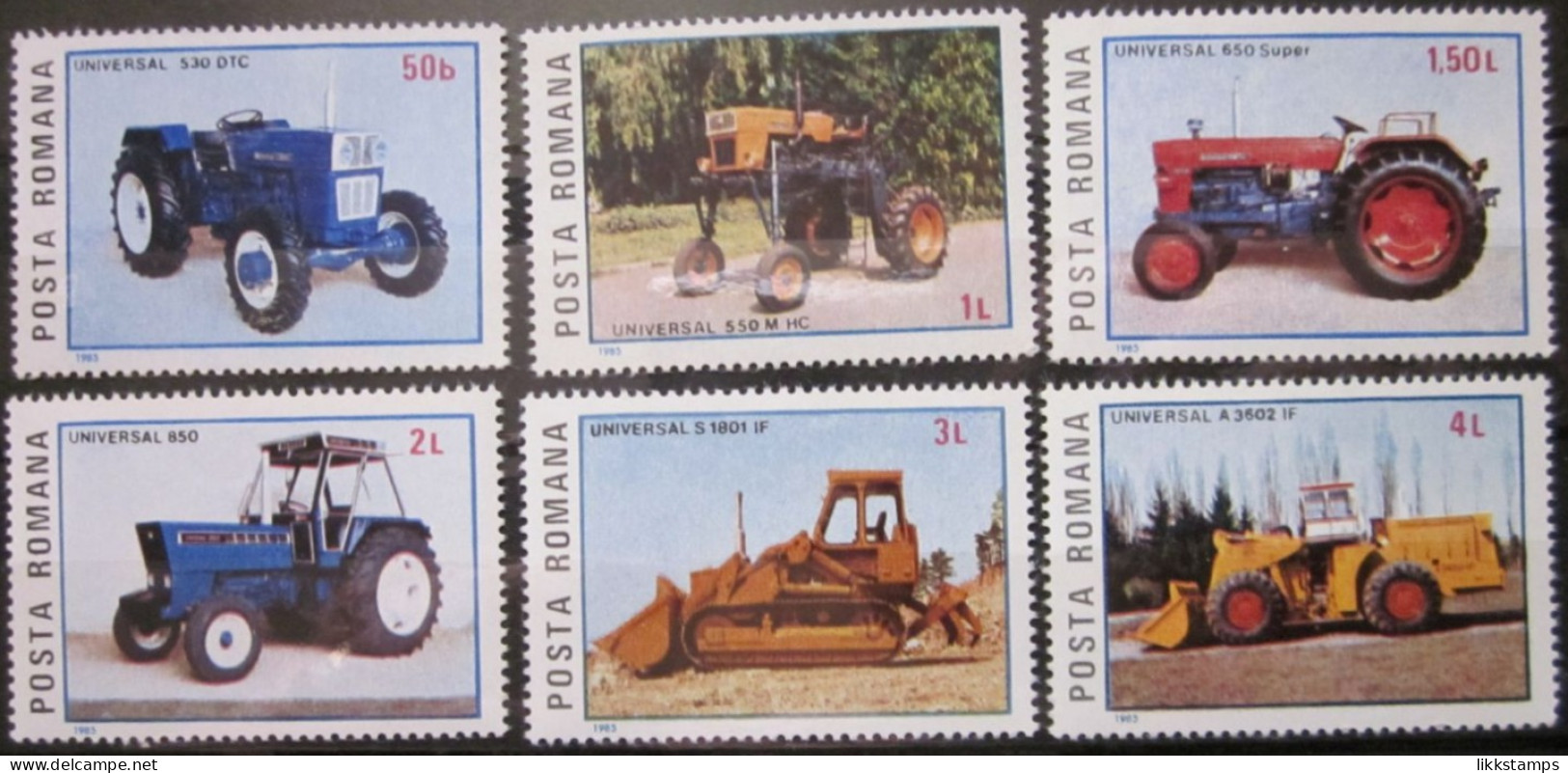 ROMANIA ~ 1985 ~ S.G. NUMBERS 4966 - 4971. ~ TRACTORS. ~ MNH #03561 - Nuevos