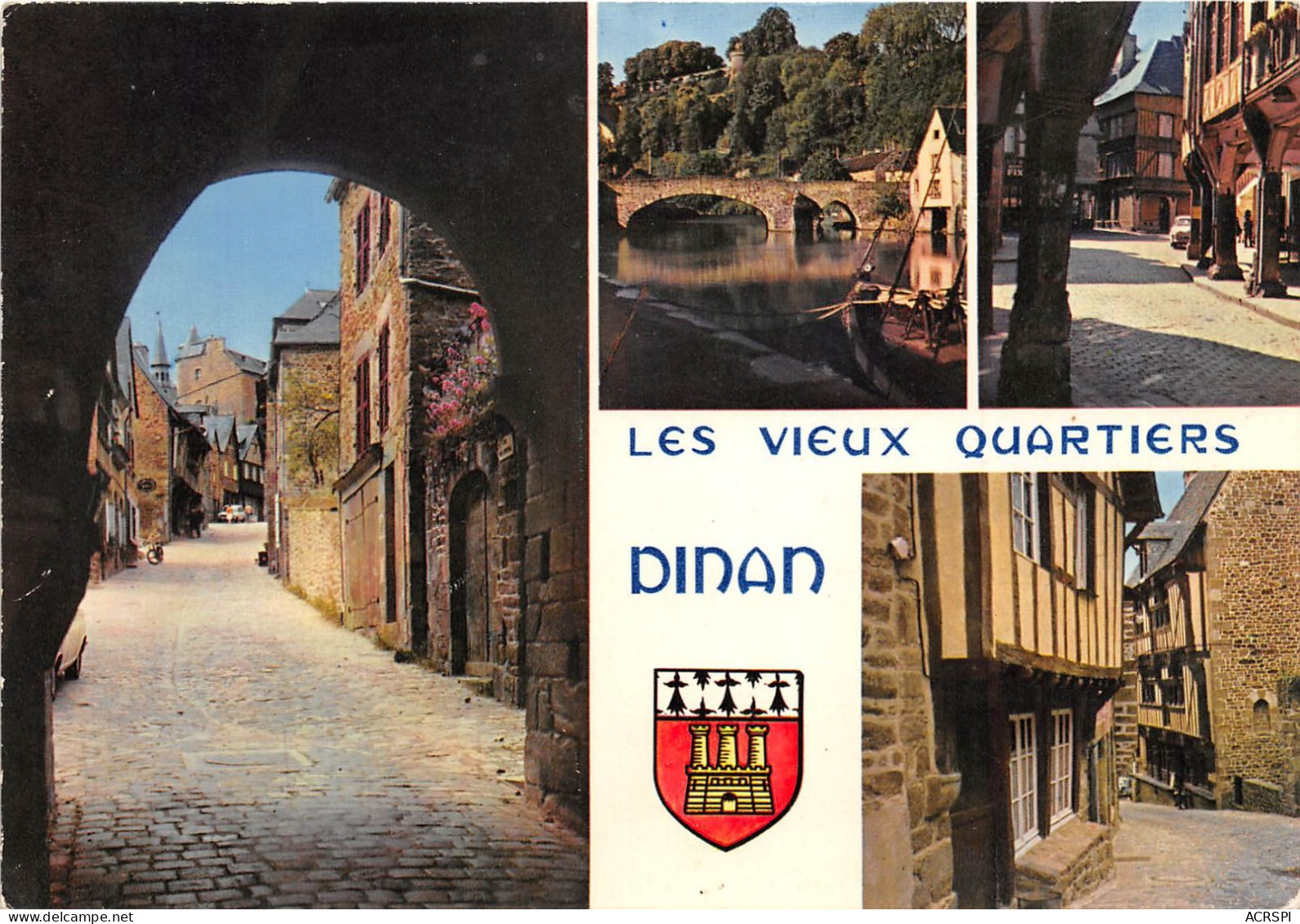 DINAN Les Vieux Quartiers La Rue Jerzual Le Vieux Pont La Rue Du Port Et La Place De L Apport11(scan Recto-verso) MA2124 - Dinan