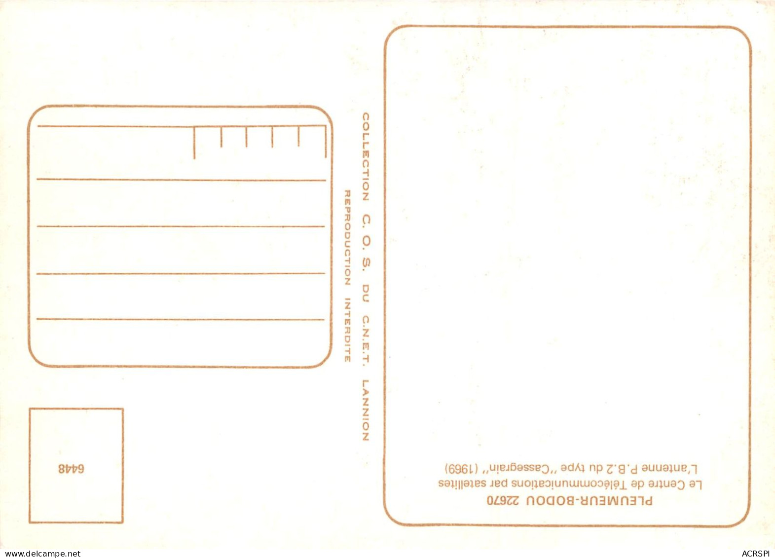 PLEUMEUR BODOU Le Centre De Telecommunications Par Satellites L Antenne 3(scan Recto-verso) MA2124 - Pleumeur-Bodou