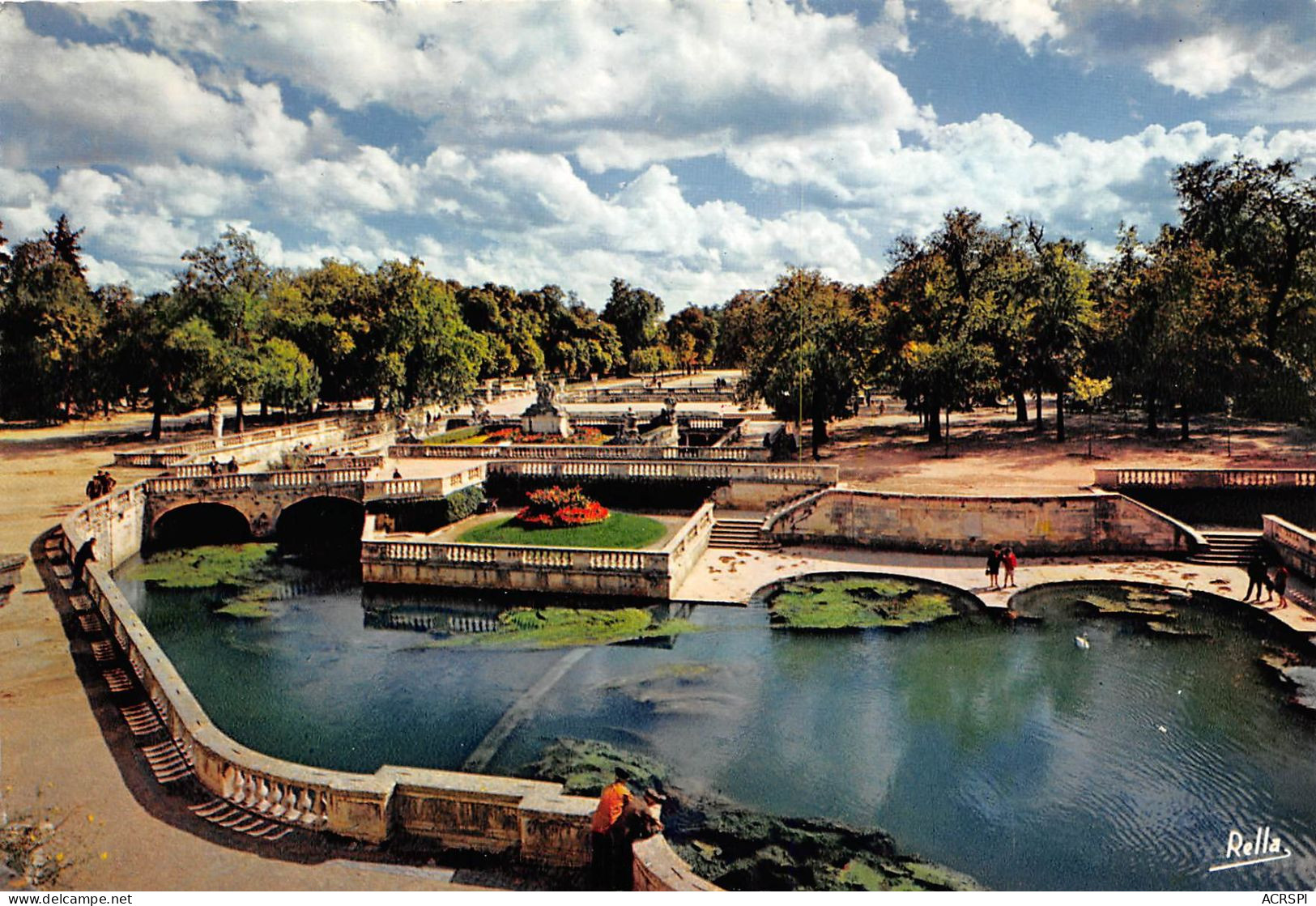 NIMES Jardin De La Fontaine Dessine Par Les Ingenieur Militaire 28(scan Recto-verso) MA2122 - Nîmes