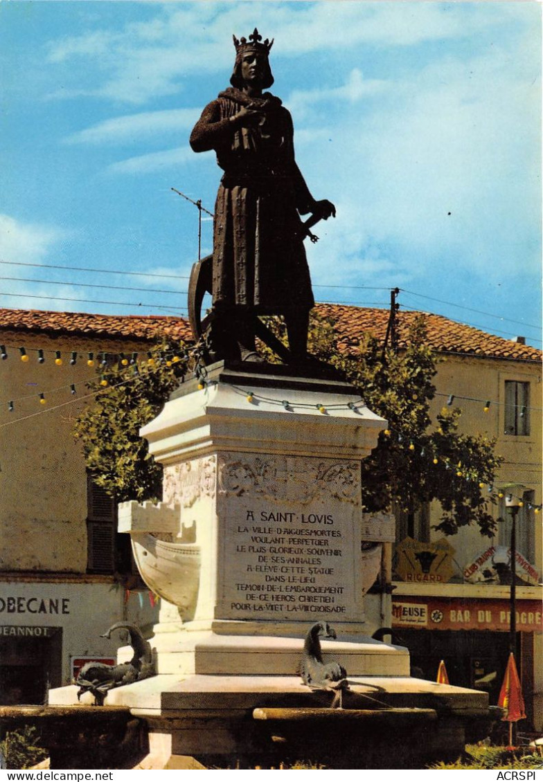 AIGUES MORTES La Statue Du Roi Saint Louis 10(scan Recto-verso) MA2122 - Aigues-Mortes