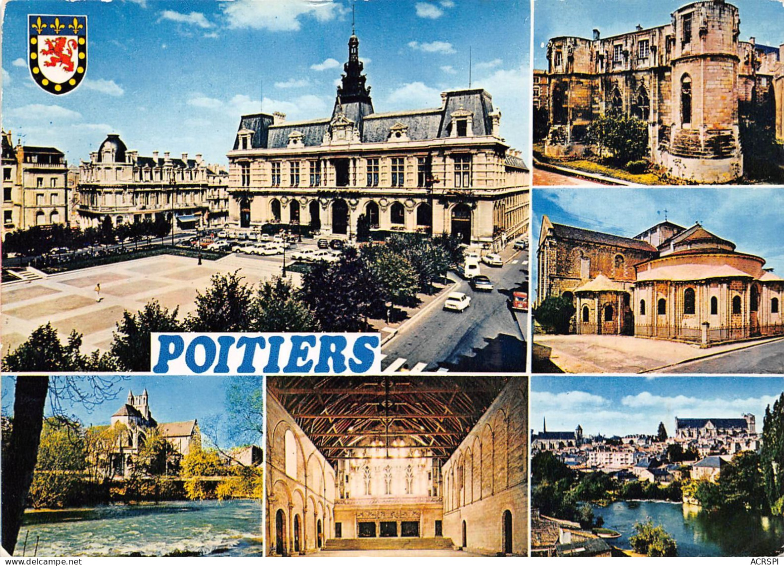 POITIERS Hotel De Ville Palais Des Comtes Du Poitou Eglises St Hilaire Le Grand  Montierneuf 9(scan Recto-verso) MA2121 - Poitiers