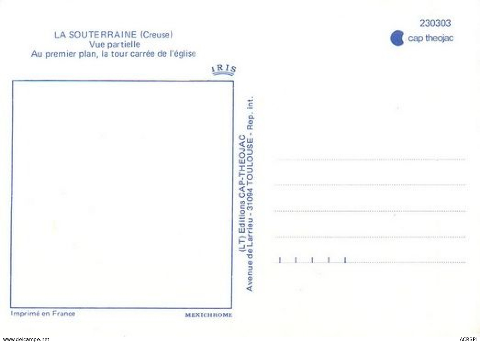 LA SOUTERRAINE  Vue  Partiel  23  (scan Recto-verso)MA2118Bis - La Souterraine