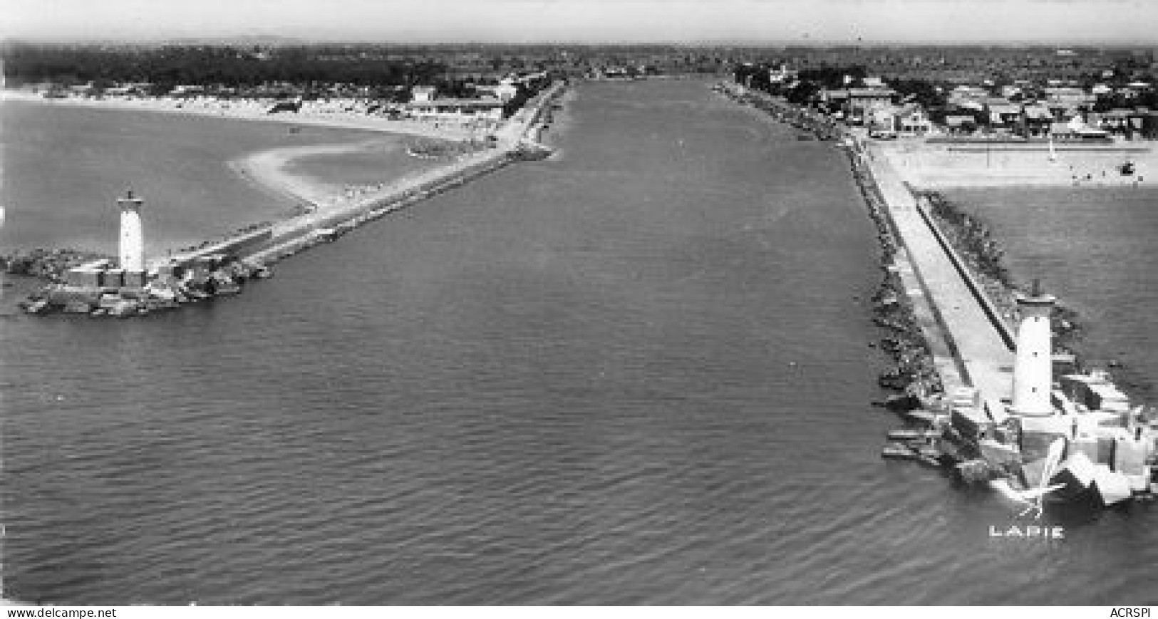 CAP D'AGDE 34  Vue D'avion. Carte Photographique ARGENTIQUE Ed LAPIE Dentelée Vierge  .88 MA2116Ter - Agde